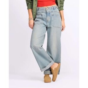 Free People Palmer Light Wash Wide Leg Jeans